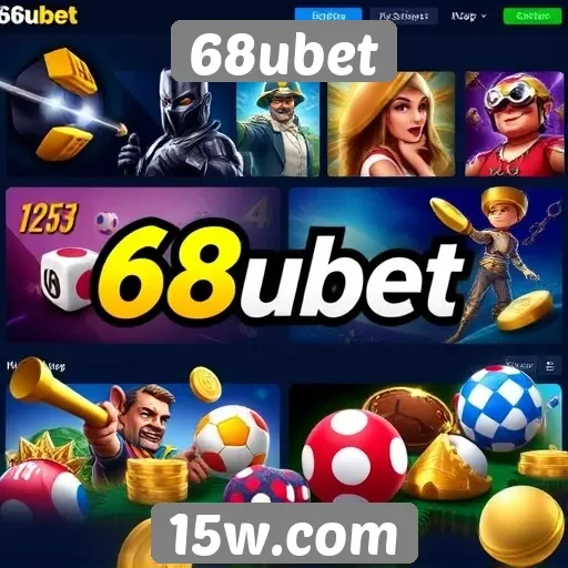 Variedade de jogos disponíveis em 68ubet